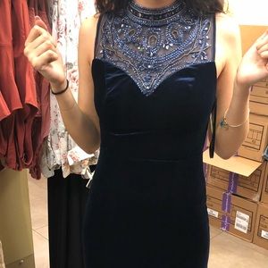 Navy Blue Prom Dress